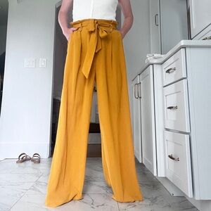 Mustard yellow high waisted pants
